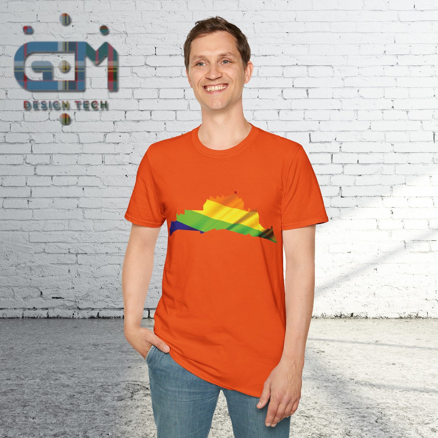 Edinburgh Castle Pride Flag Art Unisex T-Shirt