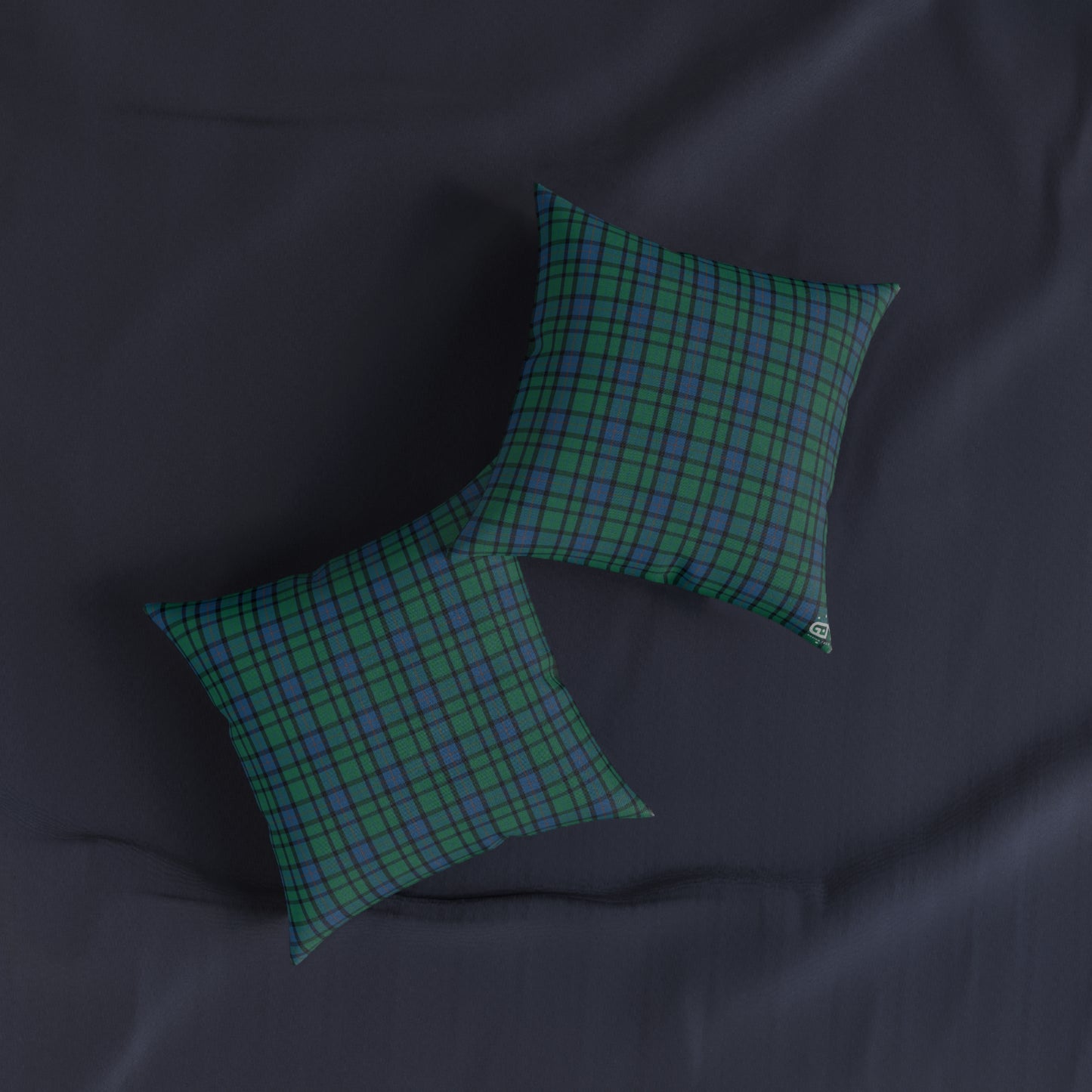 Reversible Square Cushion : Flower of Scotland Tartan, Various Sizes