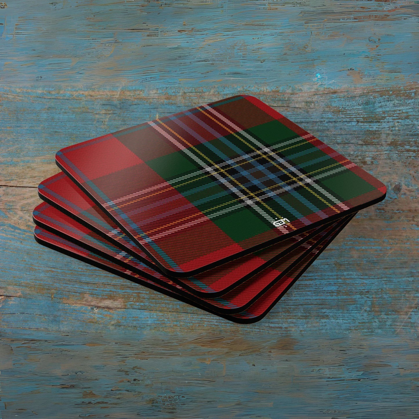 Scottish Tartan Cork Coaster Set (M/Mc/Mac)