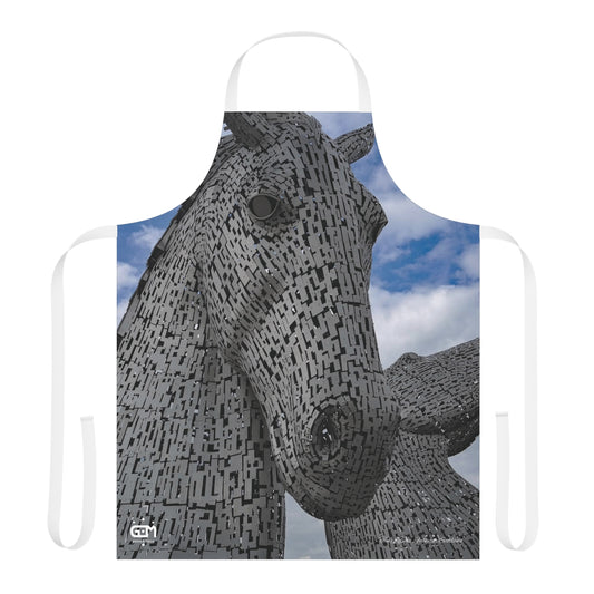 Kelpies Photo Apron, Scotland Apron, Scottish Art, Scotland Landmark, Cooking Apparel, Chef Accessory