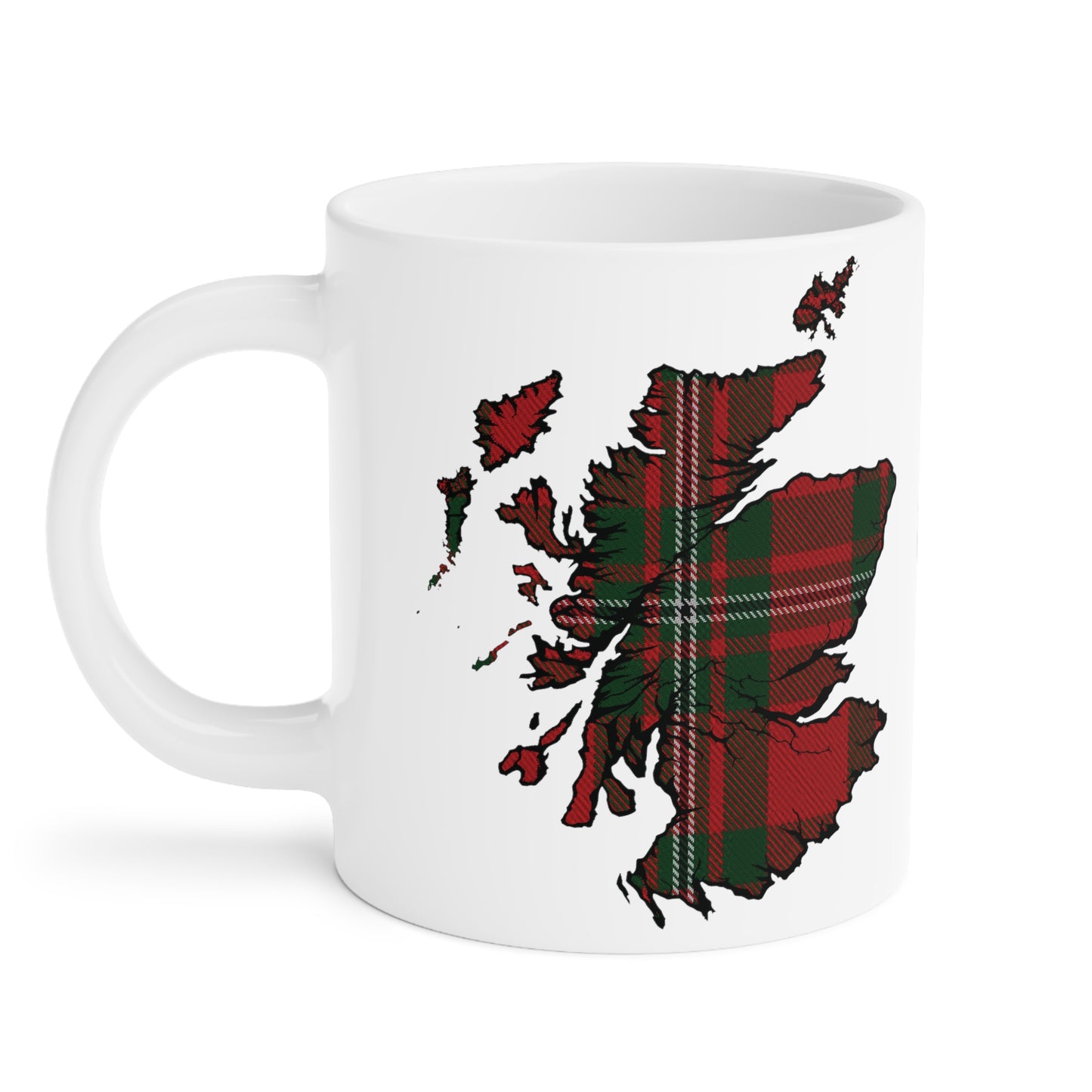 Scotland Tartan Map Mug - MacGregor Tartan, Various Sizes