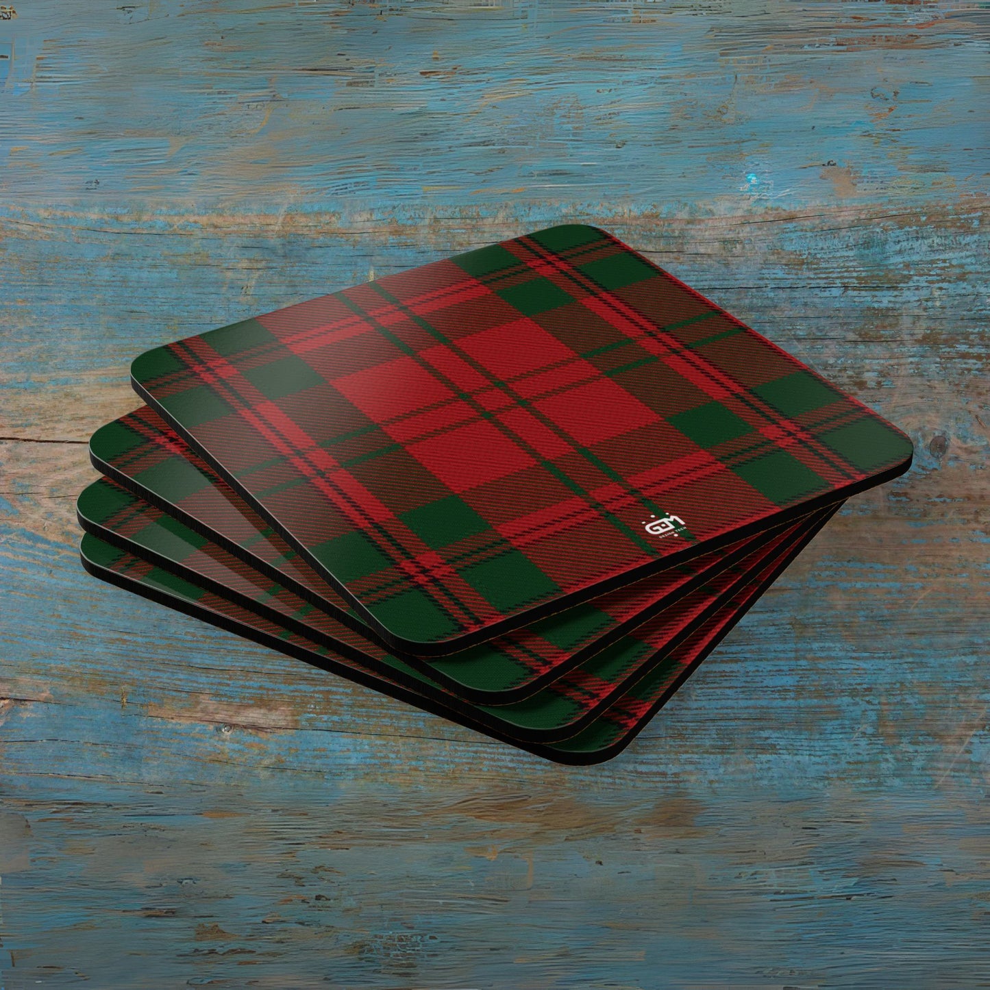 Scottish Tartan Cork Coaster Set (G-L)