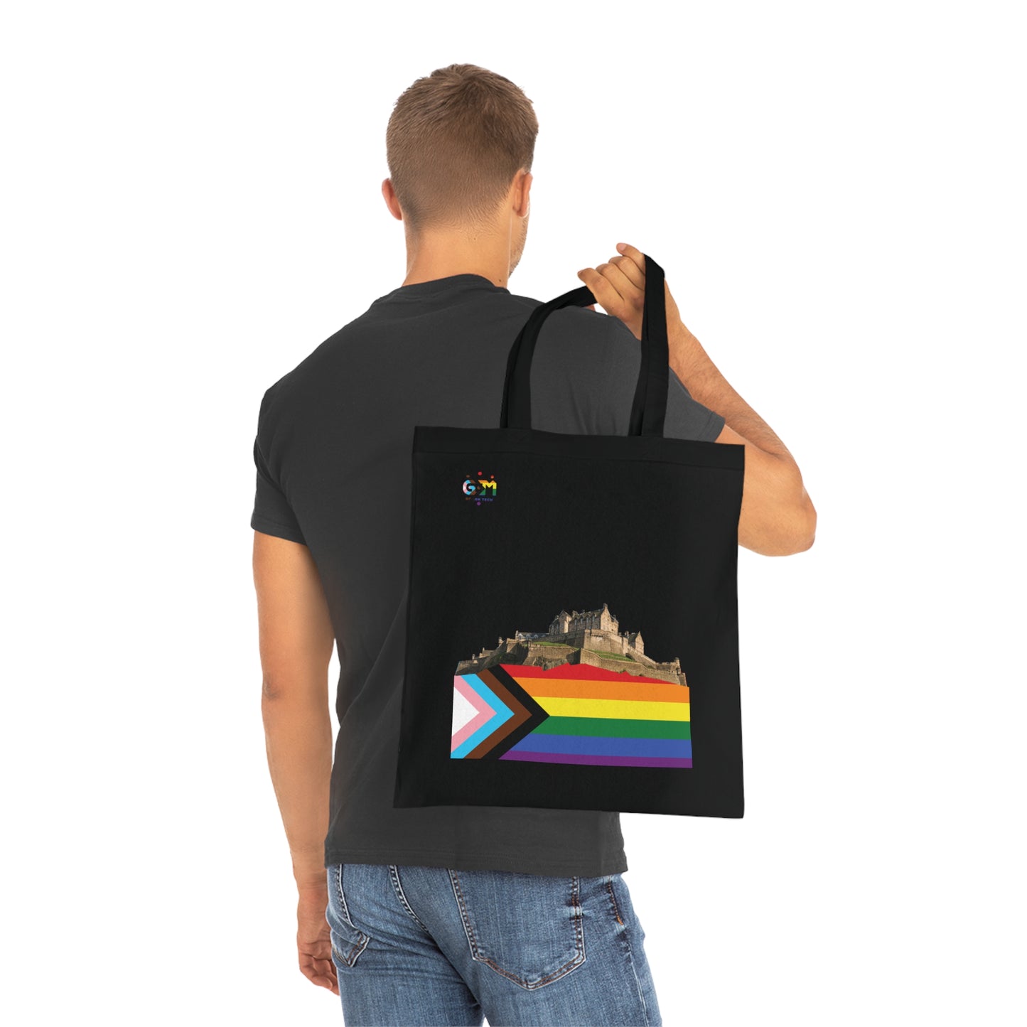Pride Progress Rock Edinburgh Castle Cotton Tote Bag