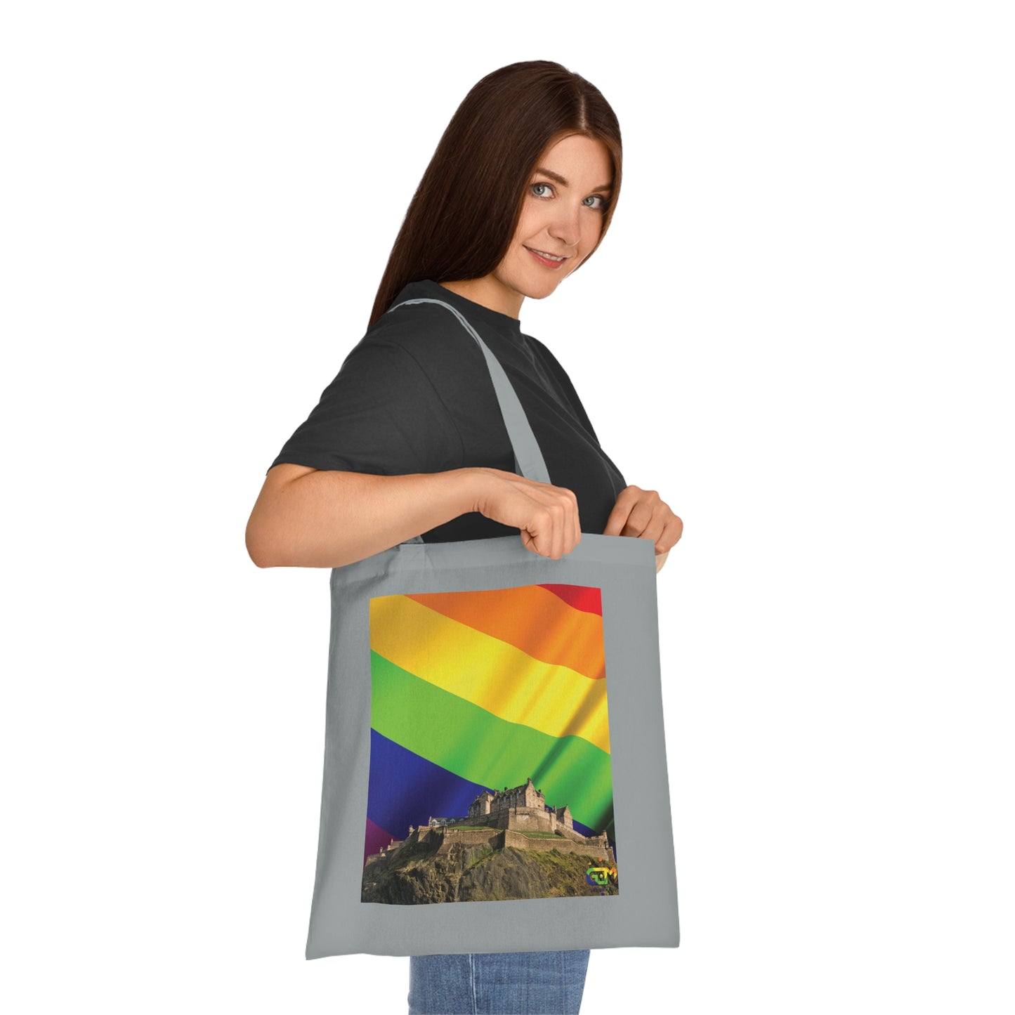 Ciel de drapeau de fierté du château d'Édimbourg Tote bag doublé