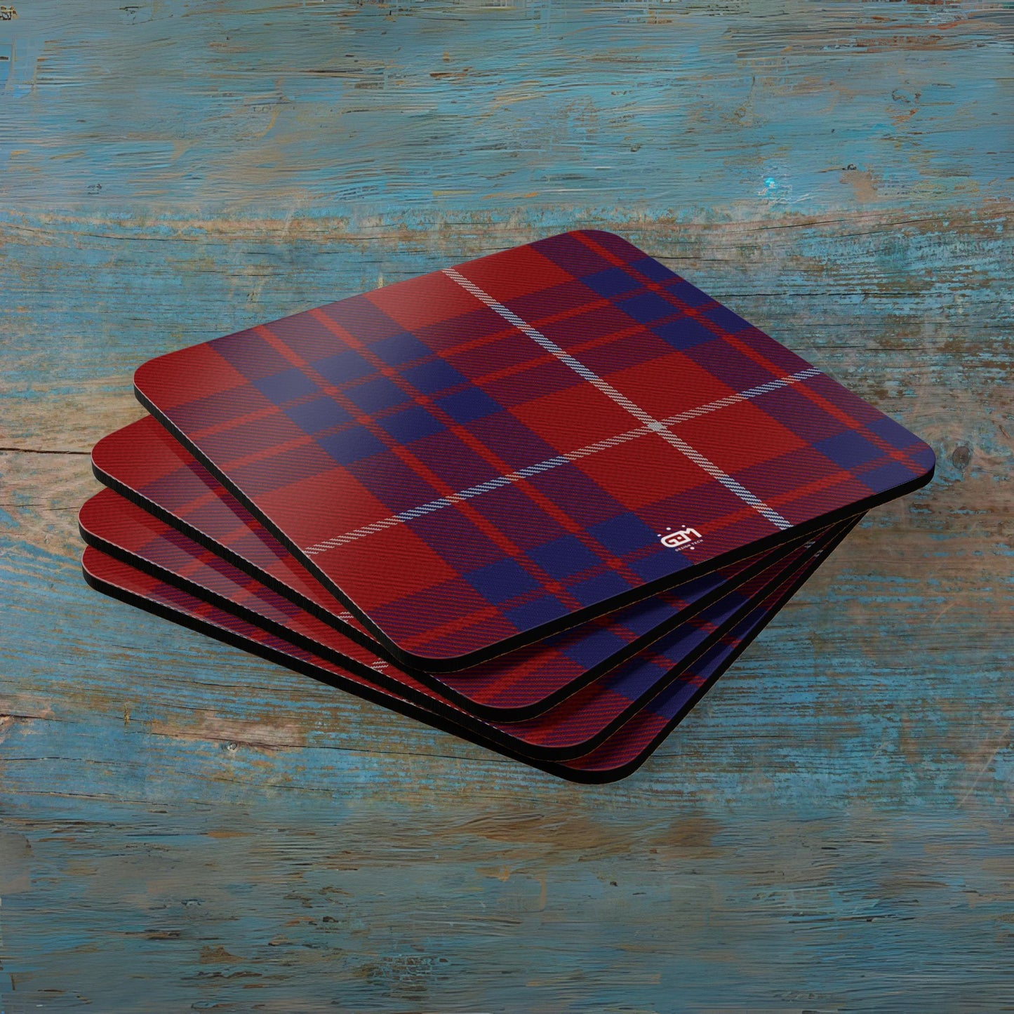 Scottish Tartan Cork Coaster Set (G-L)