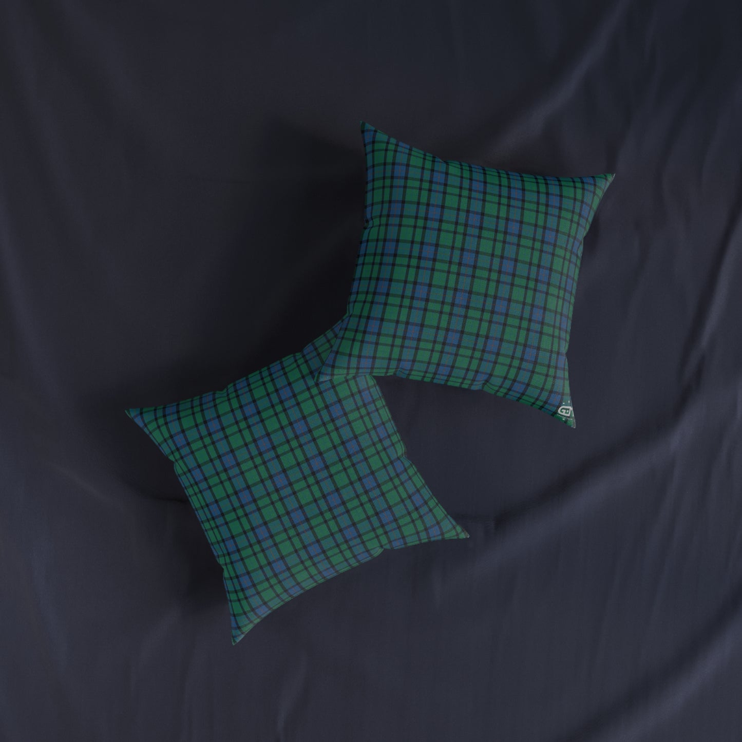 Reversible Square Cushion : Flower of Scotland Tartan, Various Sizes