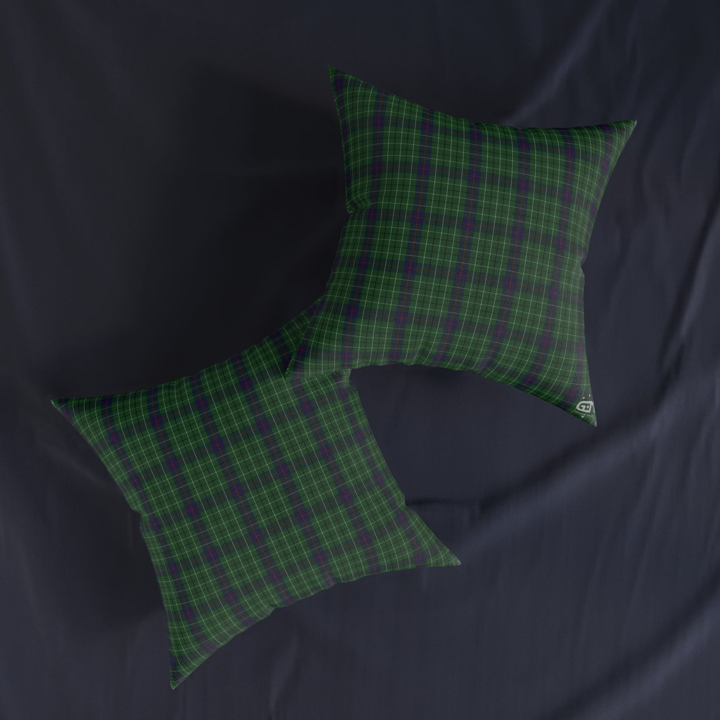 Coussin Carré Réversible : Duncan Tartan, Différentes Tailles