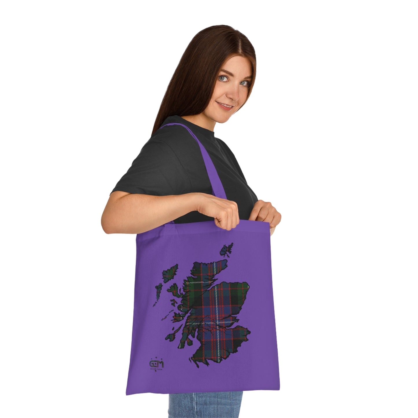 Sac fourre-tout en coton réversible avec carte tartan d'Écosse - Rankin Tartan