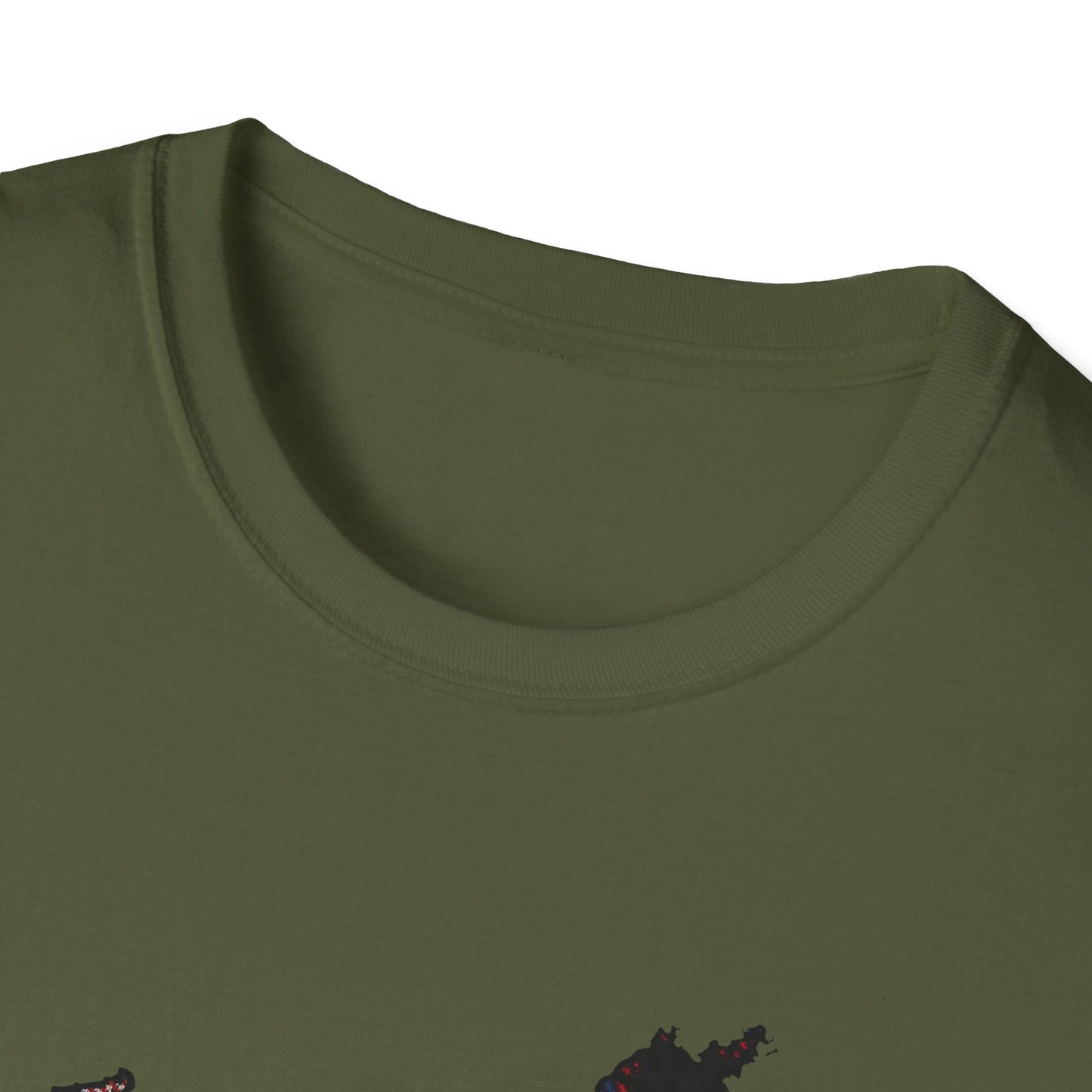 Tartan Scotland Map Softstyle Unisex T-Shirt - MacPherson Tartan Tee