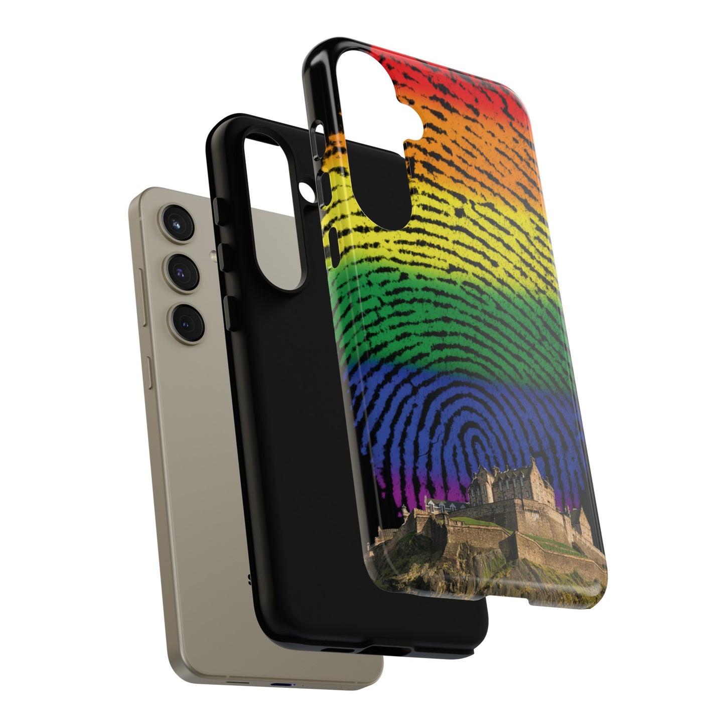 Edinburgh Castle Pride Phone Case - Fingerprint, Various