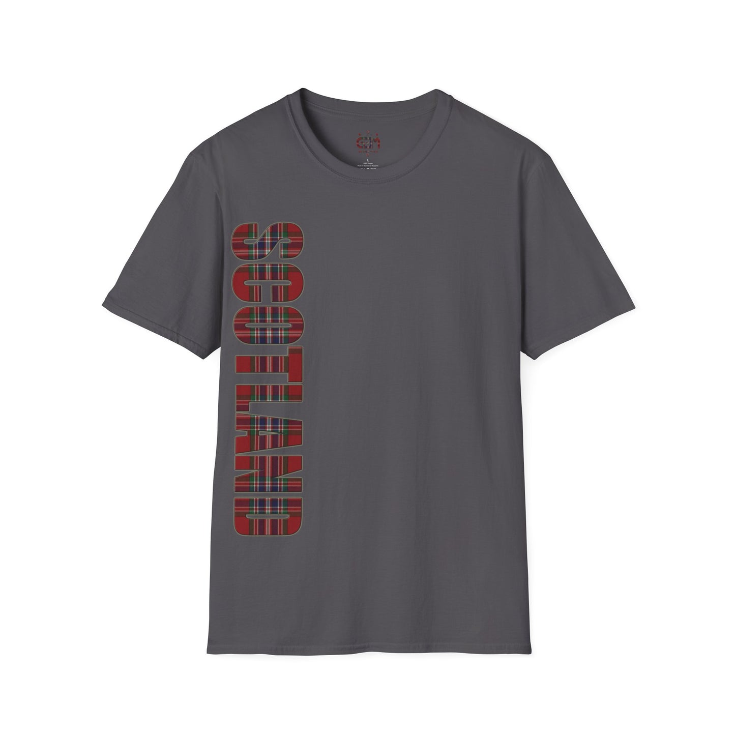تي شيرت اسكتلندا بحروف MacFarlane Tartan Softstyle، تي شيرت للجنسين، ألوان مختلفة