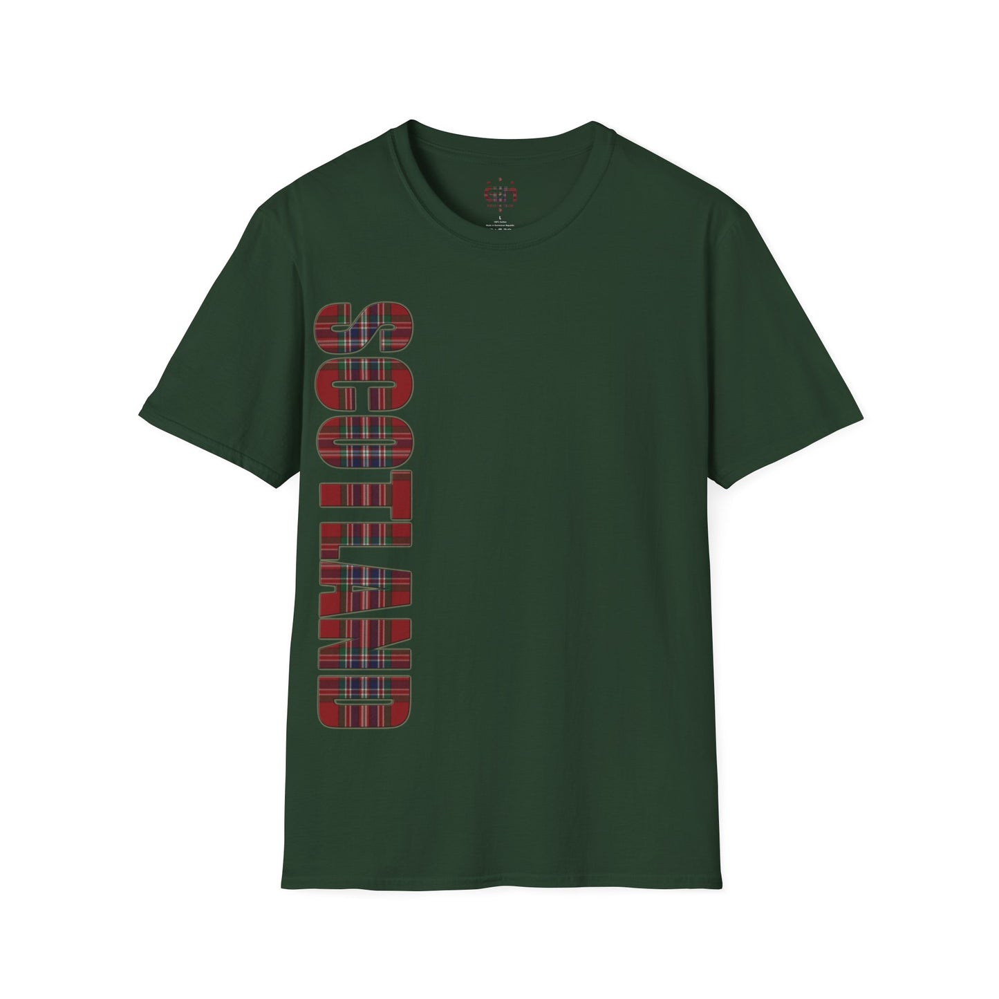 تي شيرت اسكتلندا بحروف MacFarlane Tartan Softstyle، تي شيرت للجنسين، ألوان مختلفة