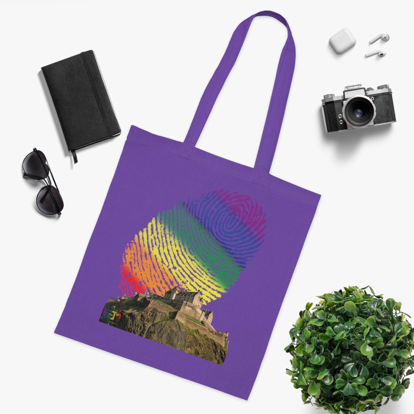 Ciel d'empreinte digitale de fierté du château d'Édimbourg Tote bag doublé