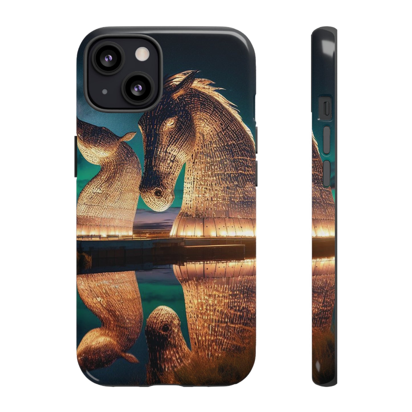 Kelpies Northern Lights Art Phone Case, Scotland, Various