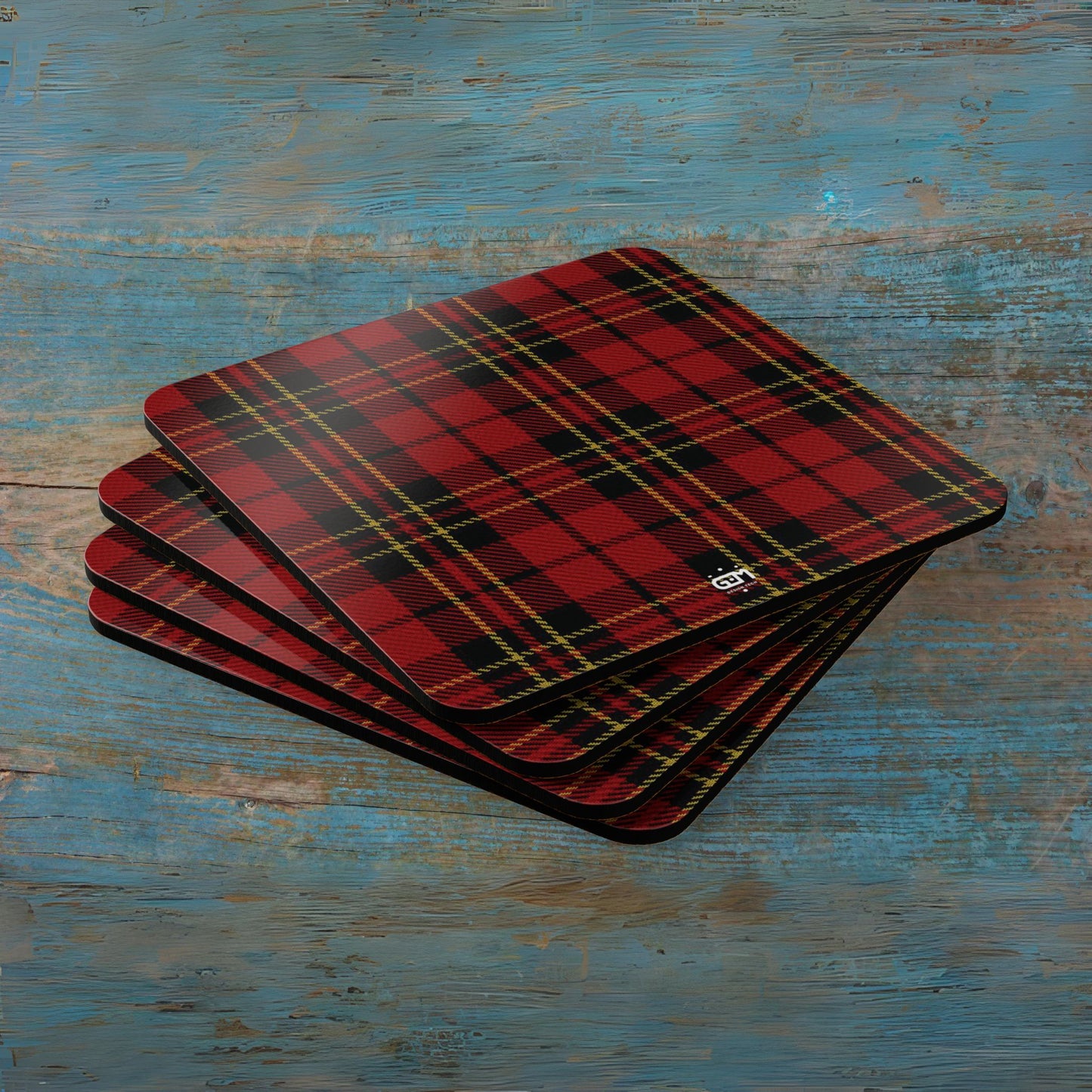 Scottish Tartan Cork Coaster Set (A-F)