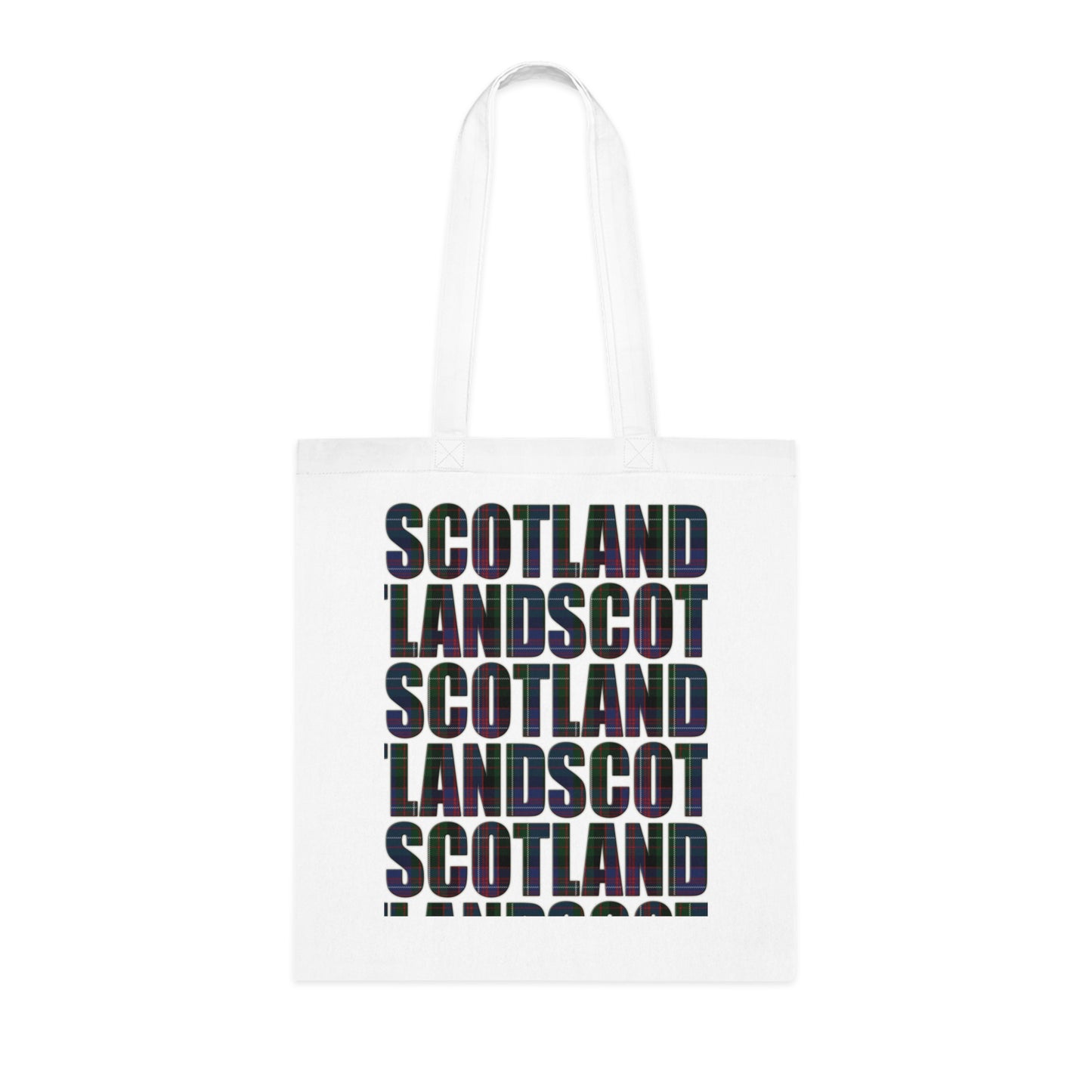 Sac fourre-tout en coton réversible avec carte tartan d'Écosse - Rankin Tartan