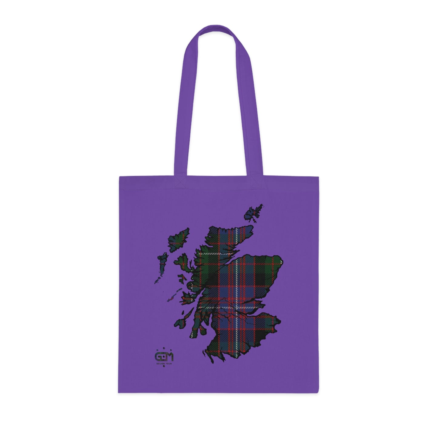 Sac fourre-tout en coton réversible avec carte tartan d'Écosse - Rankin Tartan