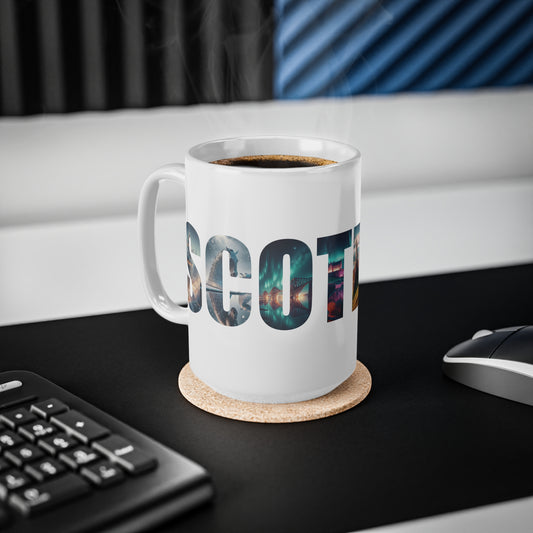 Tasses avec lettres de l'Écosse