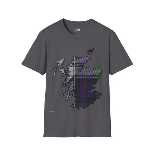 Scotland Tartan Map Softstyle T-Shirt unisexe, Argyle Dress Tartan, différentes couleurs