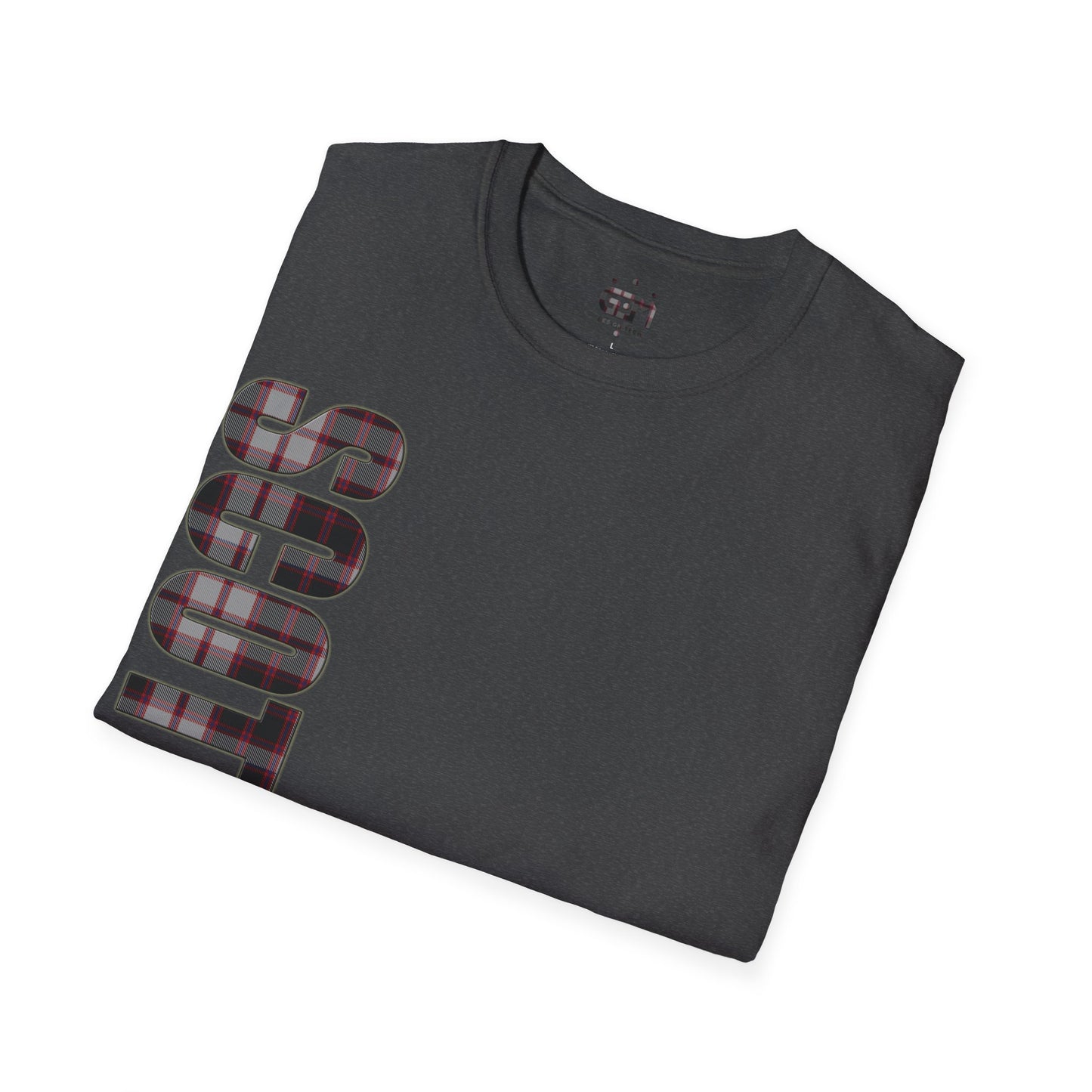 تي شيرت اسكتلندا بحروف MacPherson Tartan Softstyle، تي شيرت للجنسين، ألوان مختلفة