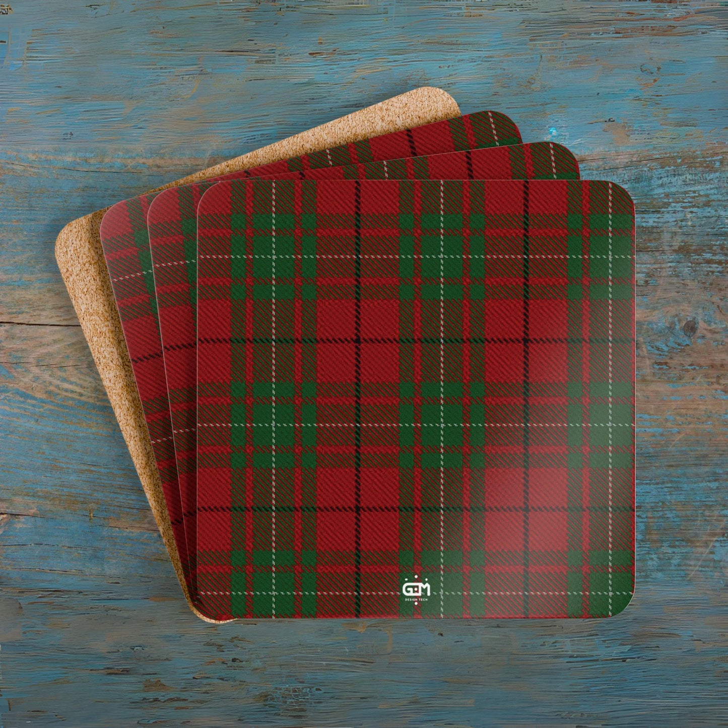 Scottish Tartan Cork Coaster Set (M/Mc/Mac)