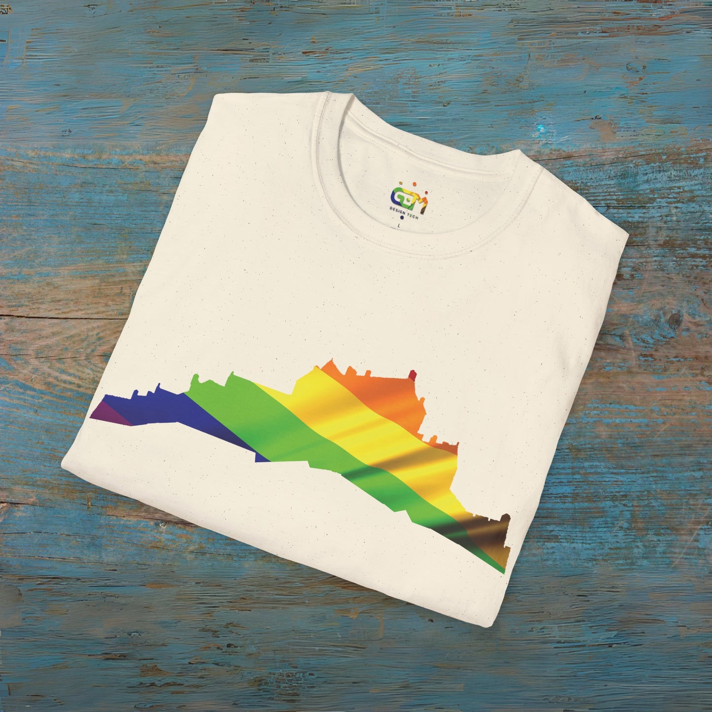 Edinburgh Castle Pride Flag Art Unisex T-Shirt