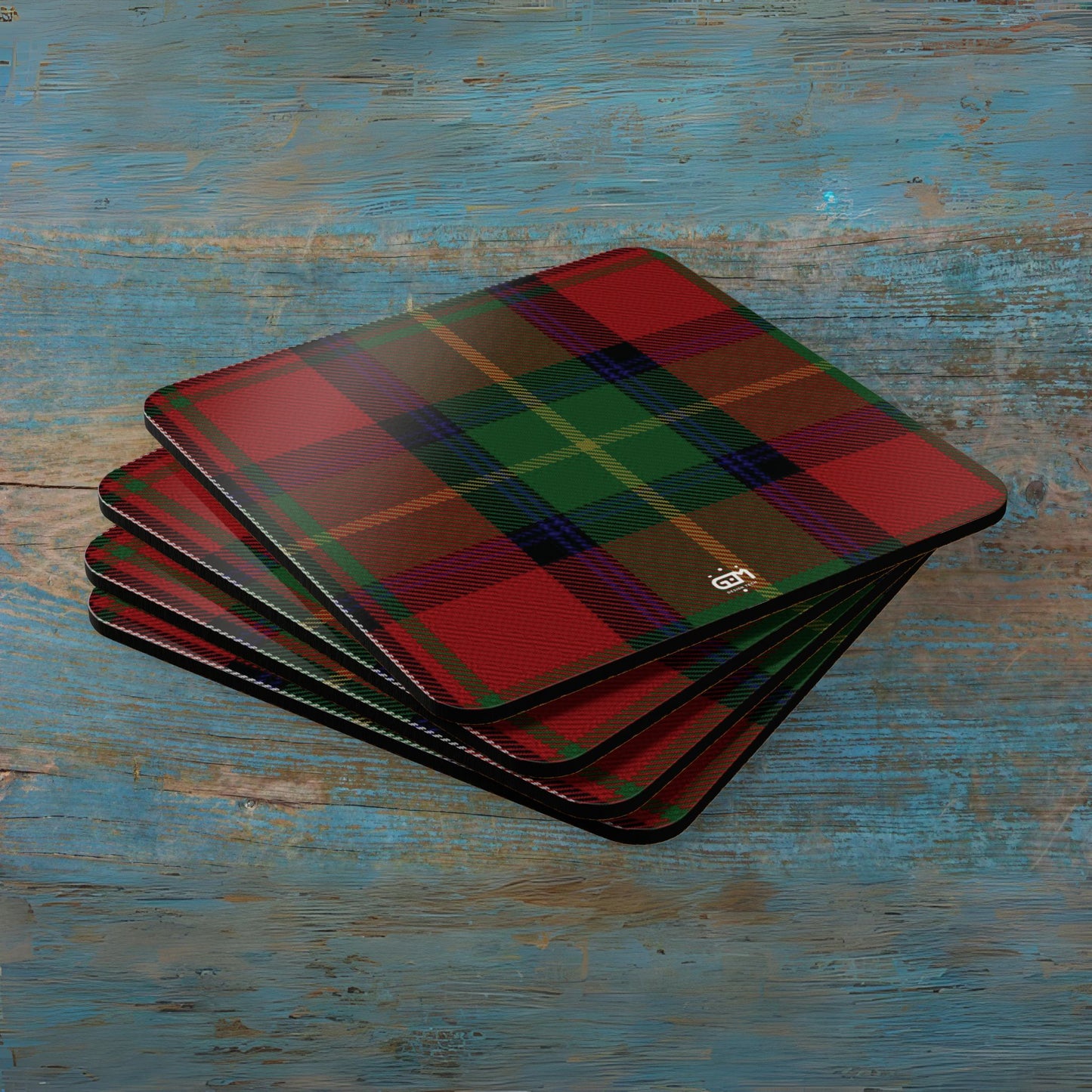 Scottish Tartan Cork Coaster Set (A-F)