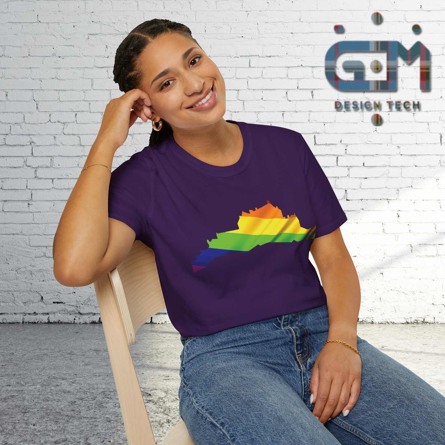 Edinburgh Castle Pride Flag Art Unisex T-Shirt