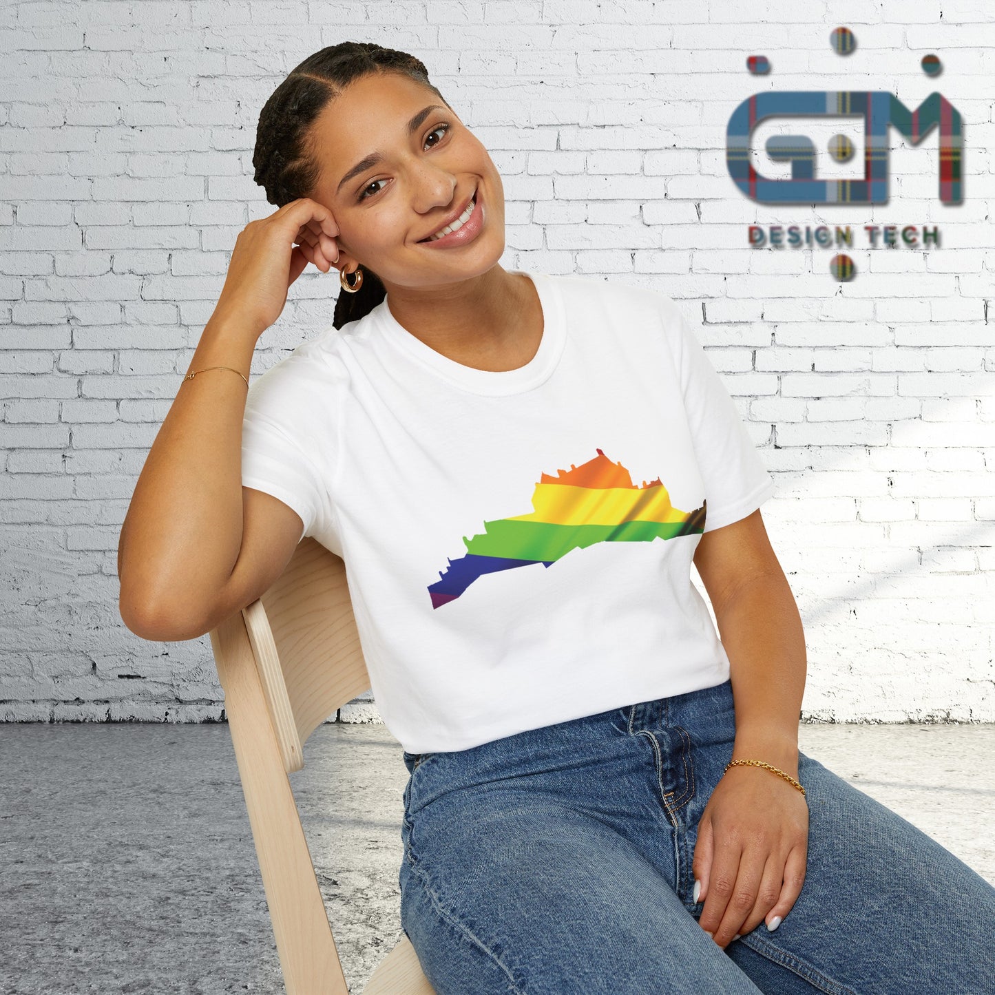 Edinburgh Castle Pride Flag Art Unisex T-Shirt