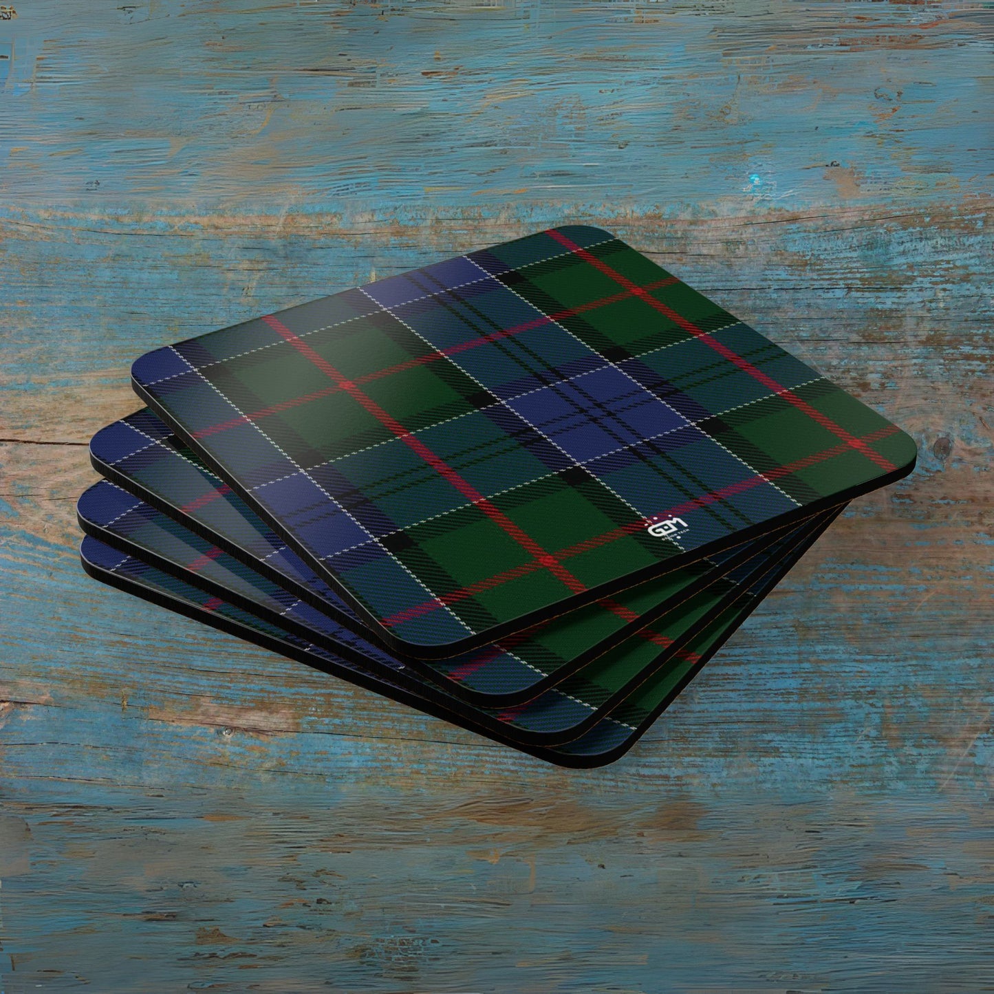Scottish Tartan Cork Coaster Set (A-F)