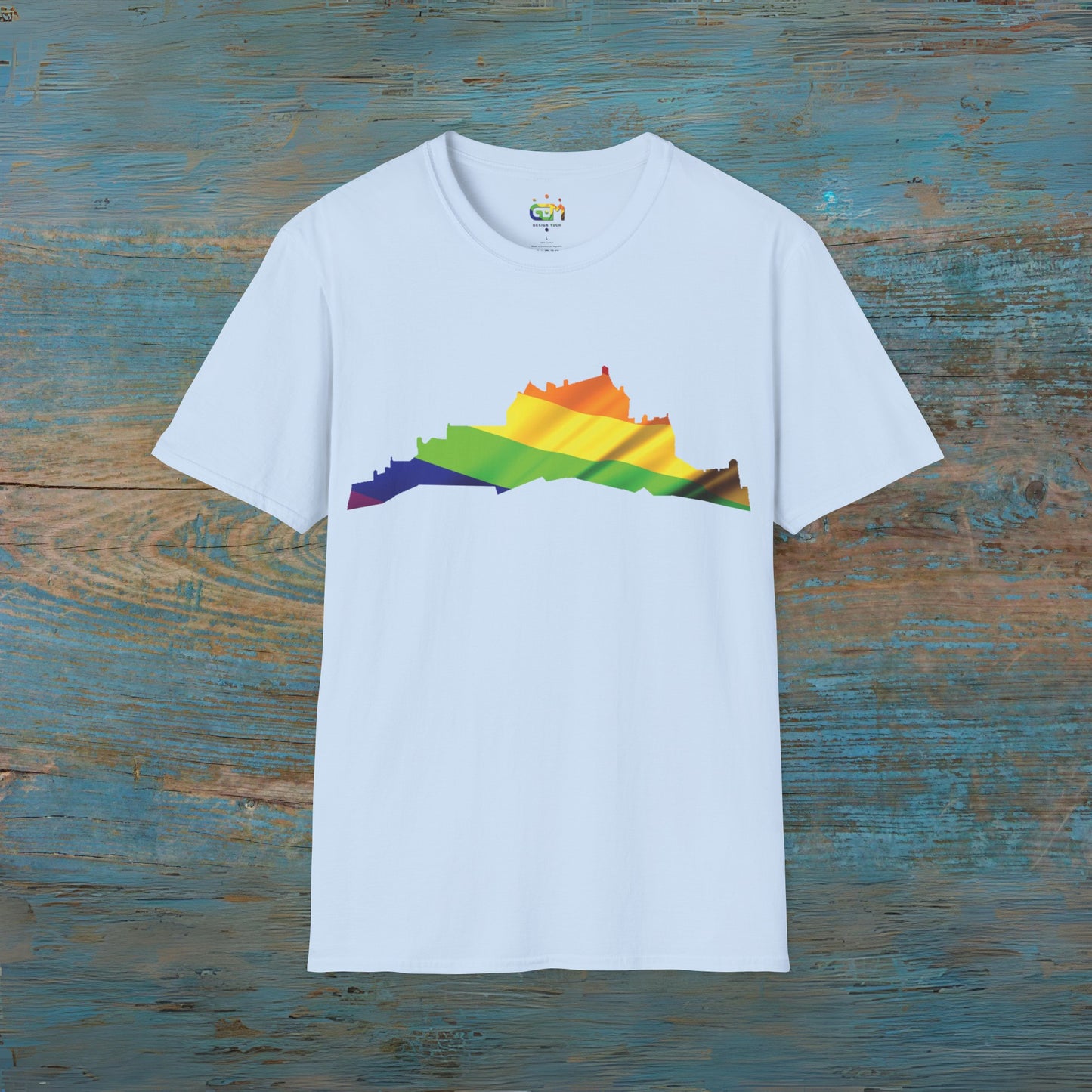 Edinburgh Castle Pride Flag Art Unisex T-Shirt