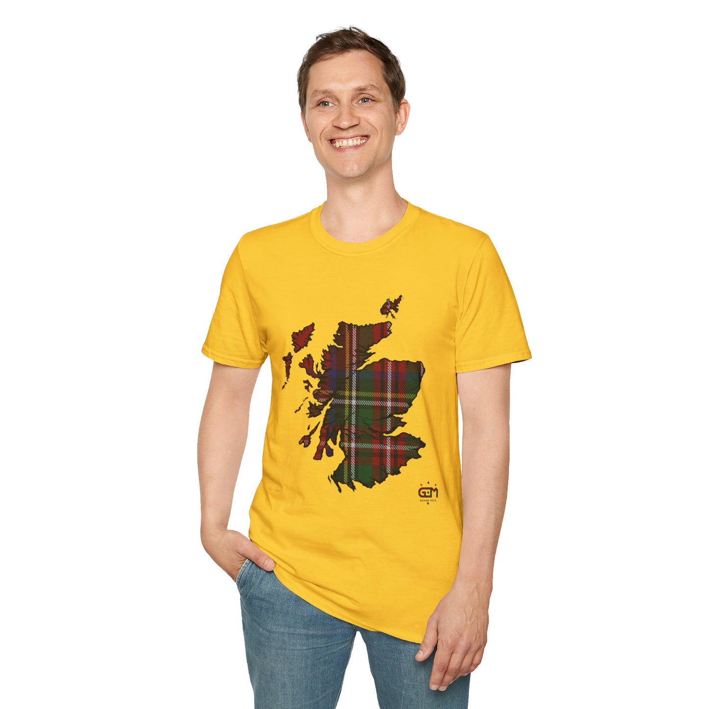 Tartan Scotland Map Softstyle Unisex T-Shirt - Stewart Royal Tartan Tee