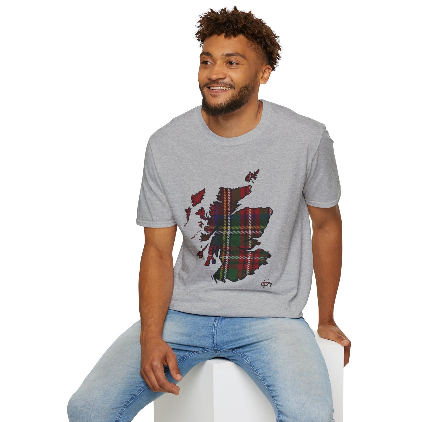 Tartan Scotland Map Softstyle Unisex T-Shirt - Stewart Royal Tartan Tee