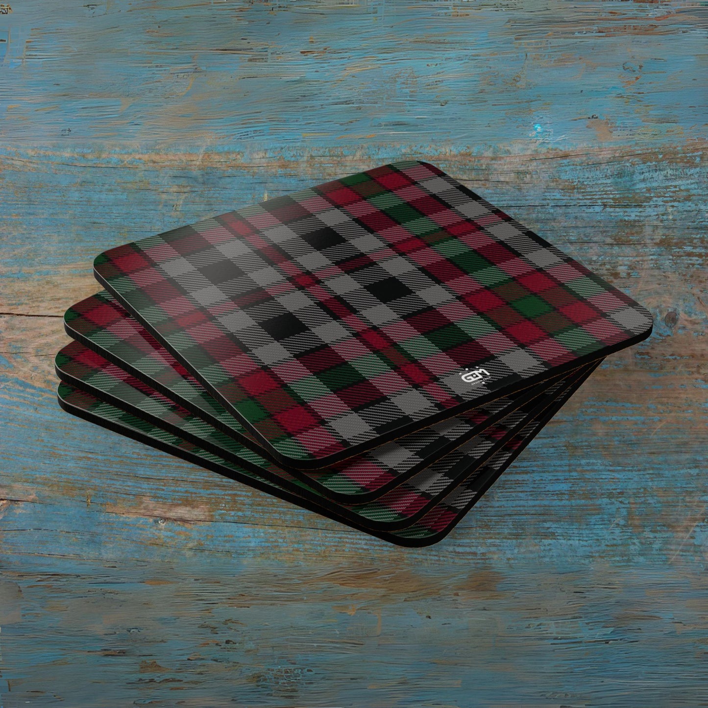 Scottish Tartan Cork Coaster Set (A-F)