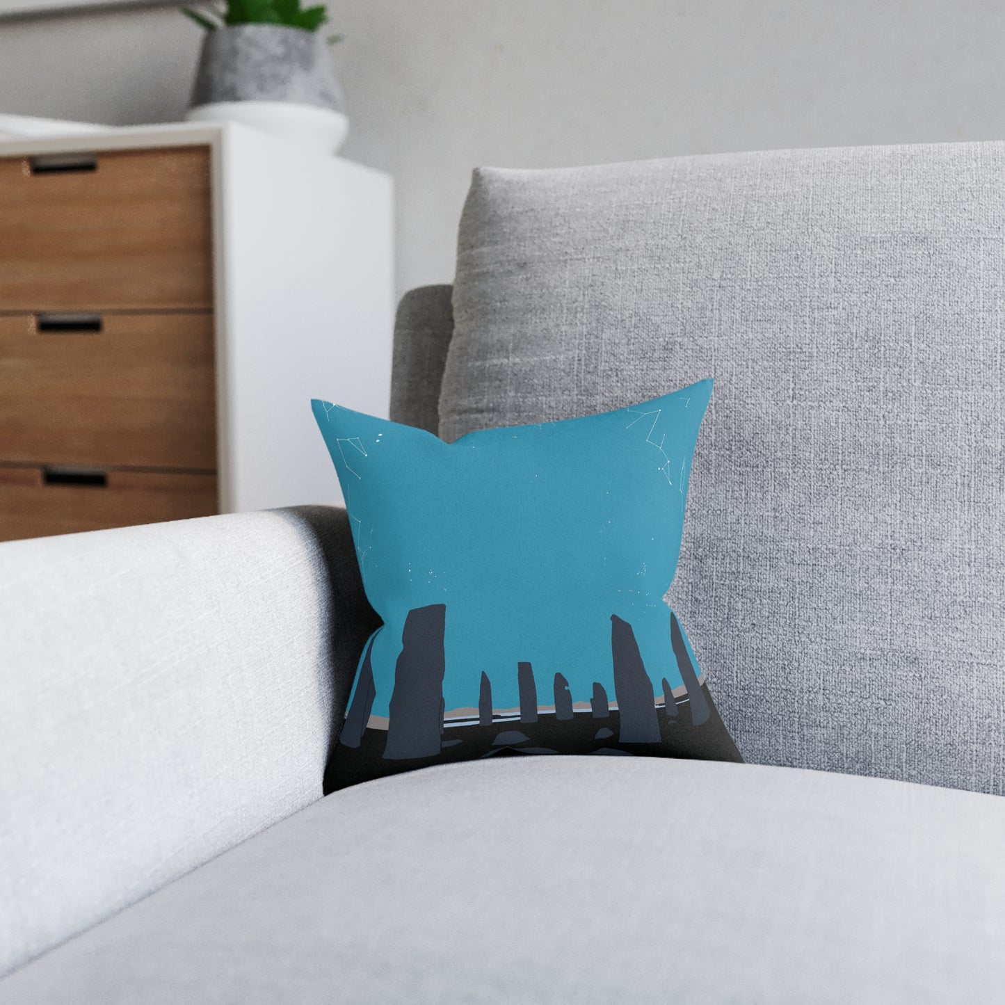 Coussins carrés Scotland Art Silhouette : différentes tailles