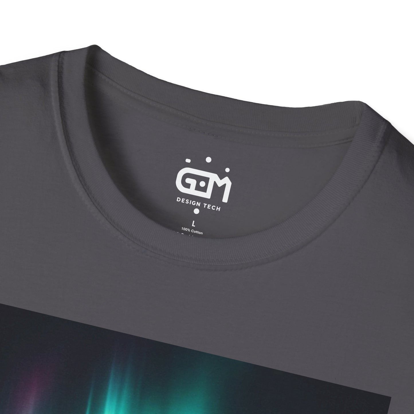 Edinburgh Castle with Northern Lights Softstyle Unisex T-Shirt, Scotland Tee