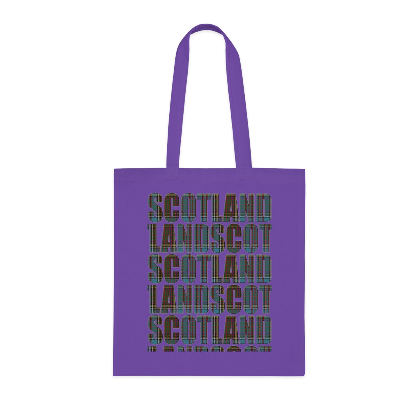Sac fourre-tout en coton réversible avec carte tartan d'Écosse - Anderson Tartan