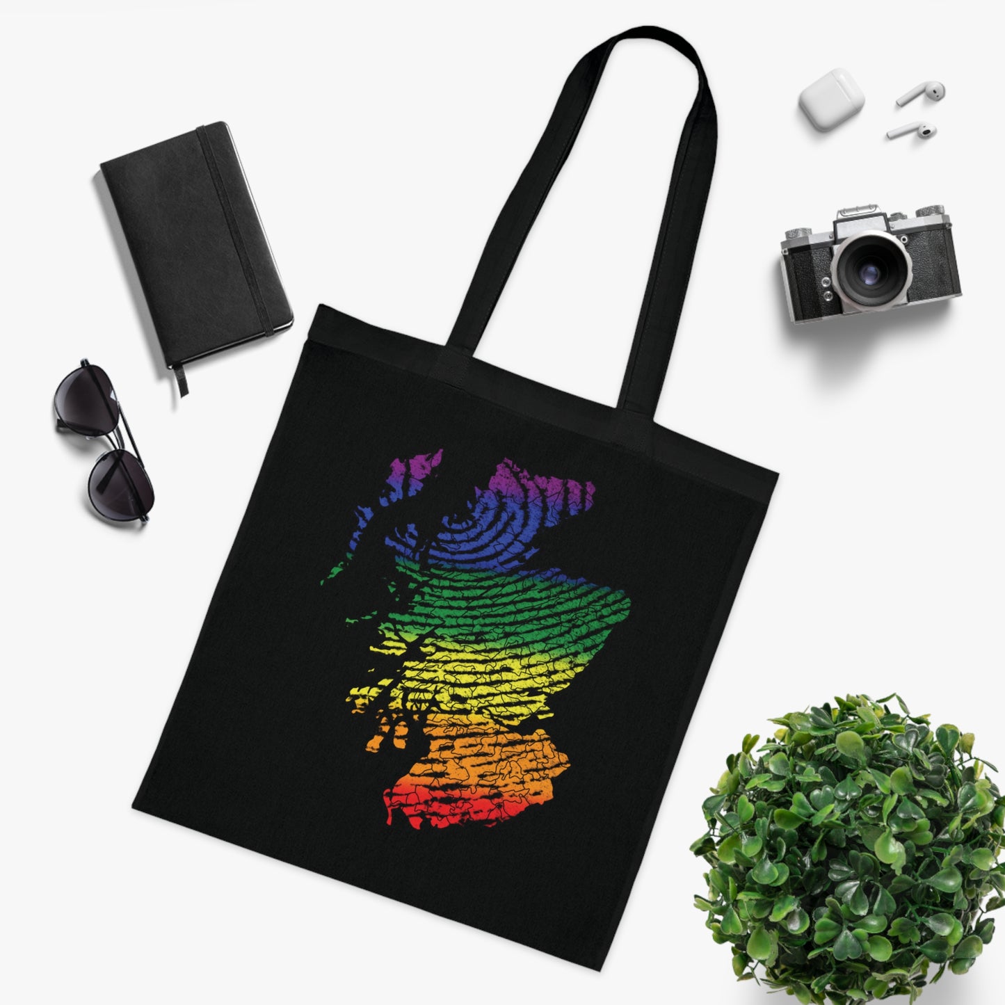 Carte du clan d'empreintes digitales Scotland Pride Tote bag doublé