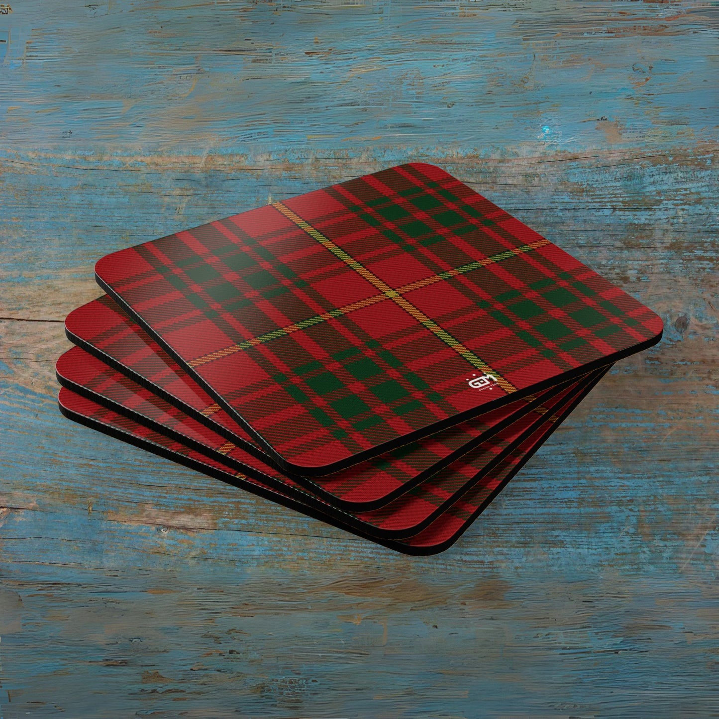 Scottish Tartan Cork Coaster Set (A-F)