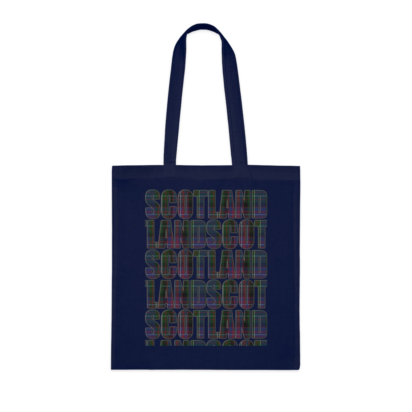 Sac fourre-tout en coton réversible avec carte tartan d'Écosse - Rankin Tartan