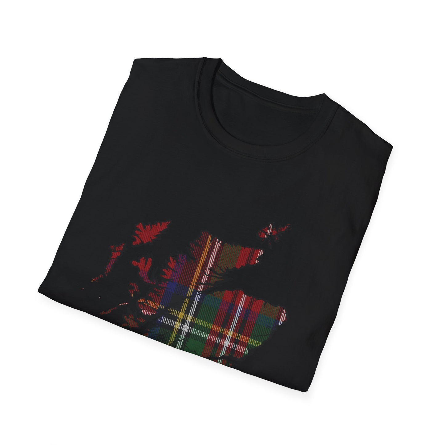 Tartan Scotland Map Softstyle Unisex T-Shirt - Stewart Royal Tartan Tee