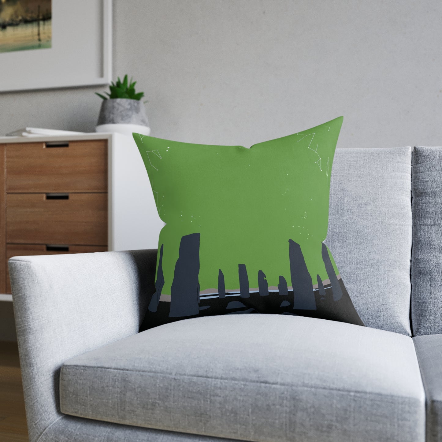 Coussins carrés Scotland Art Silhouette : différentes tailles