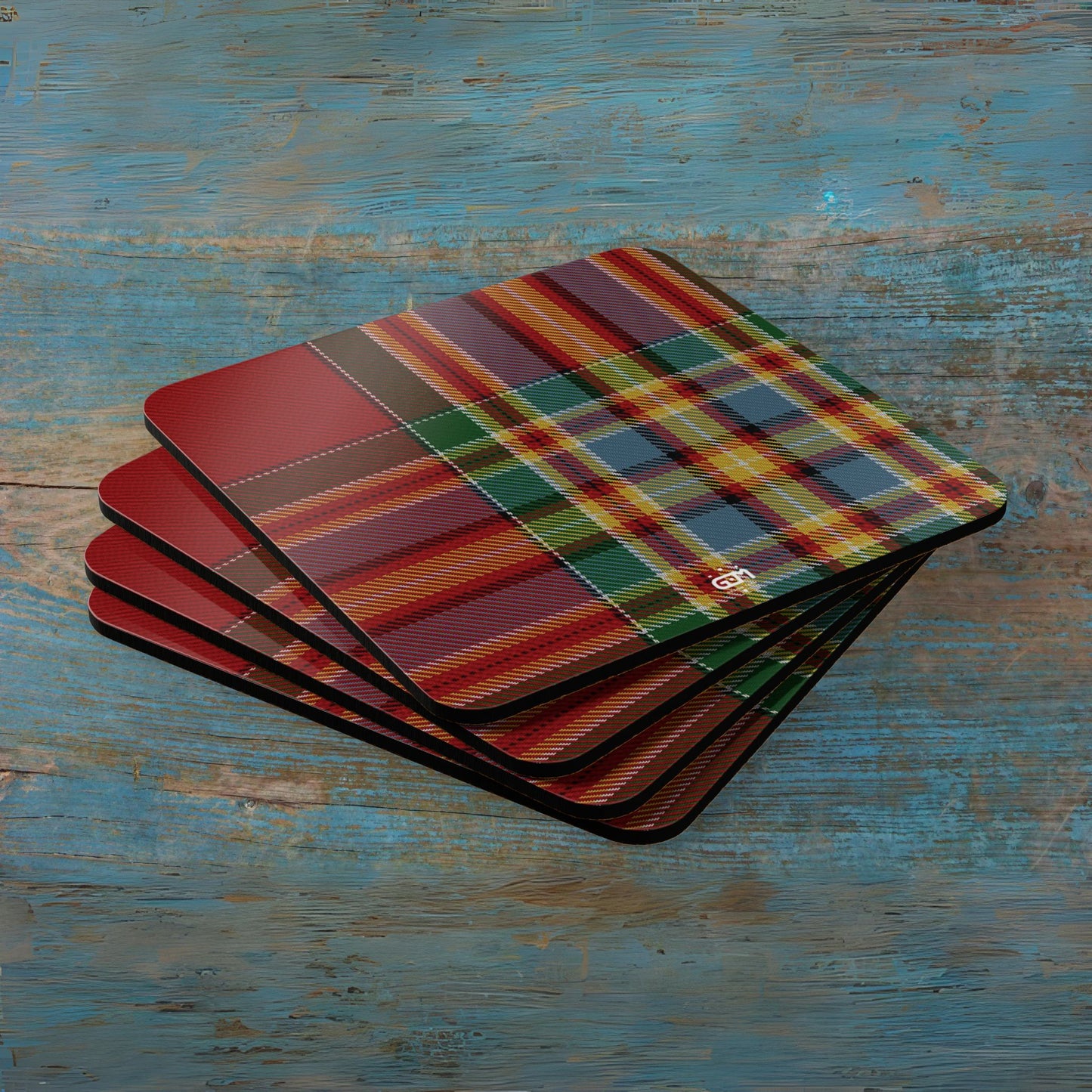 Scottish Tartan Cork Coaster Set (A-F)