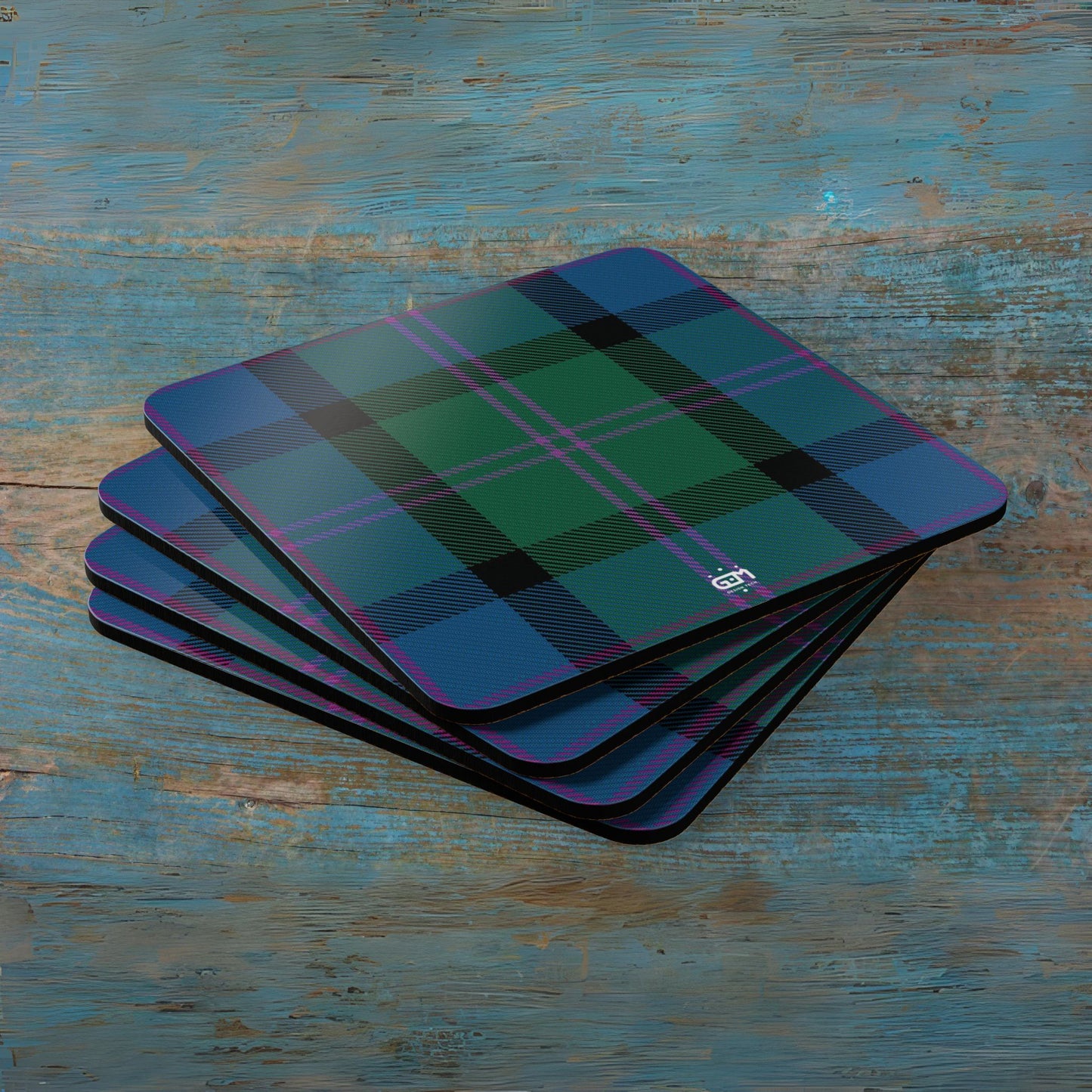 Scottish Tartan Cork Coaster Set (M/Mc/Mac)