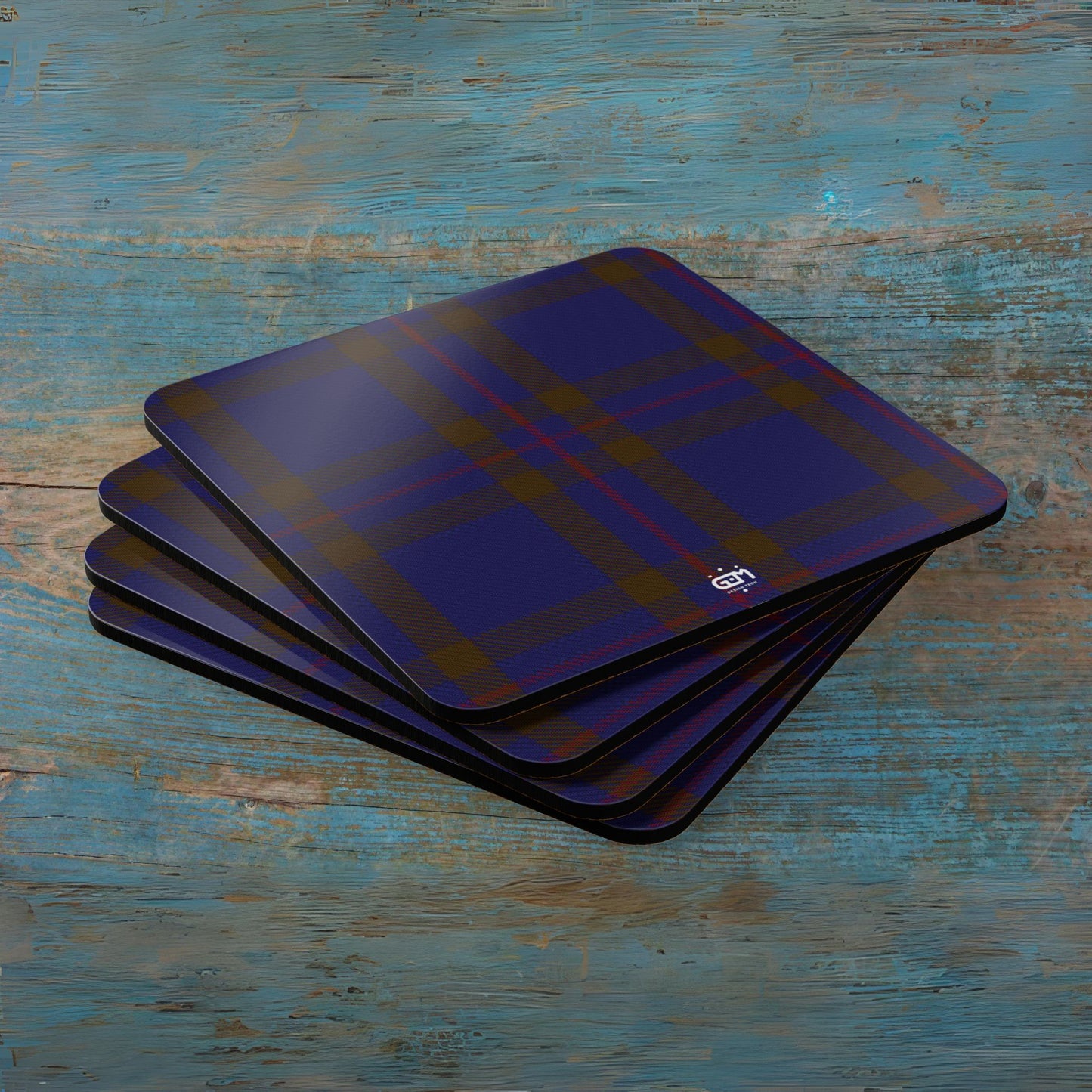 Scottish Tartan Cork Coaster Set (A-F)
