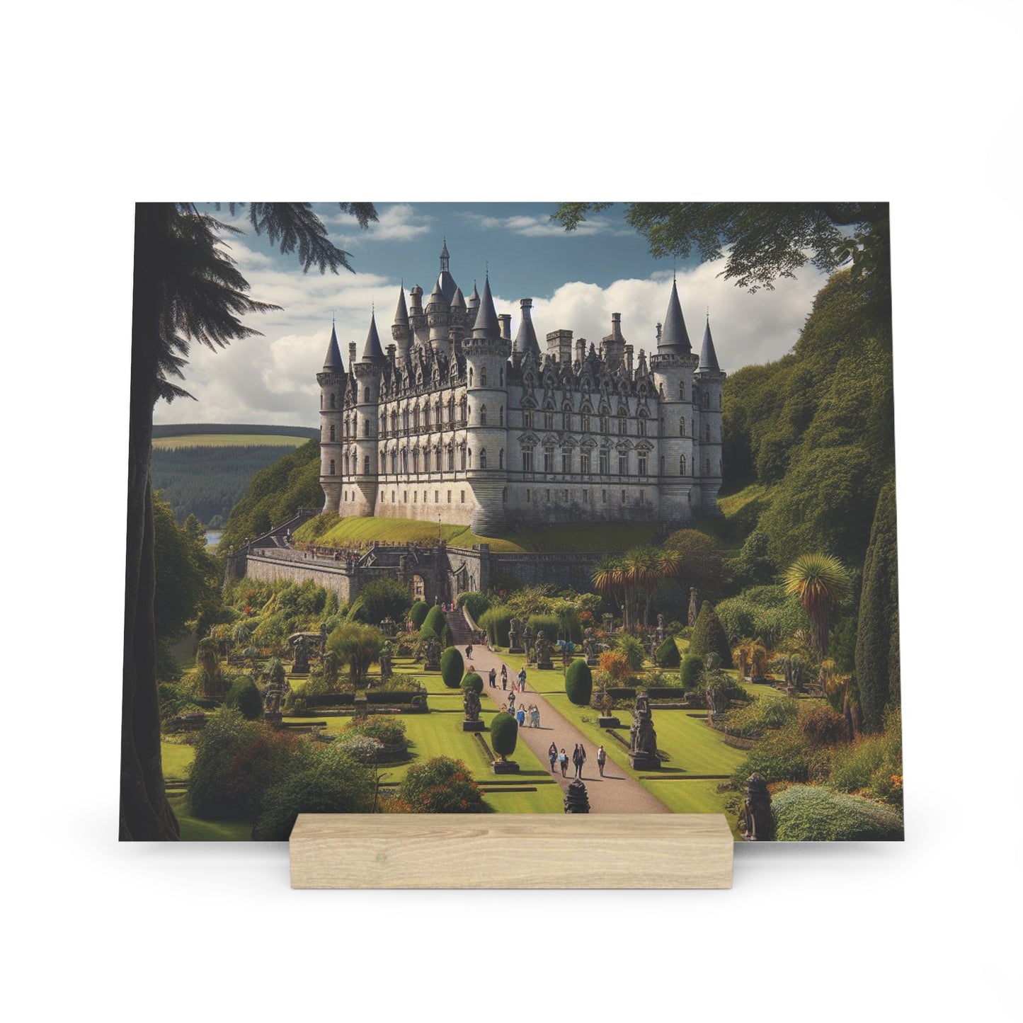 Scenic Collection Gallery Stand Dunrobin Castle, Oak Picture Stand, Scotland Art, Scenery, Landmarks, Various Sizes