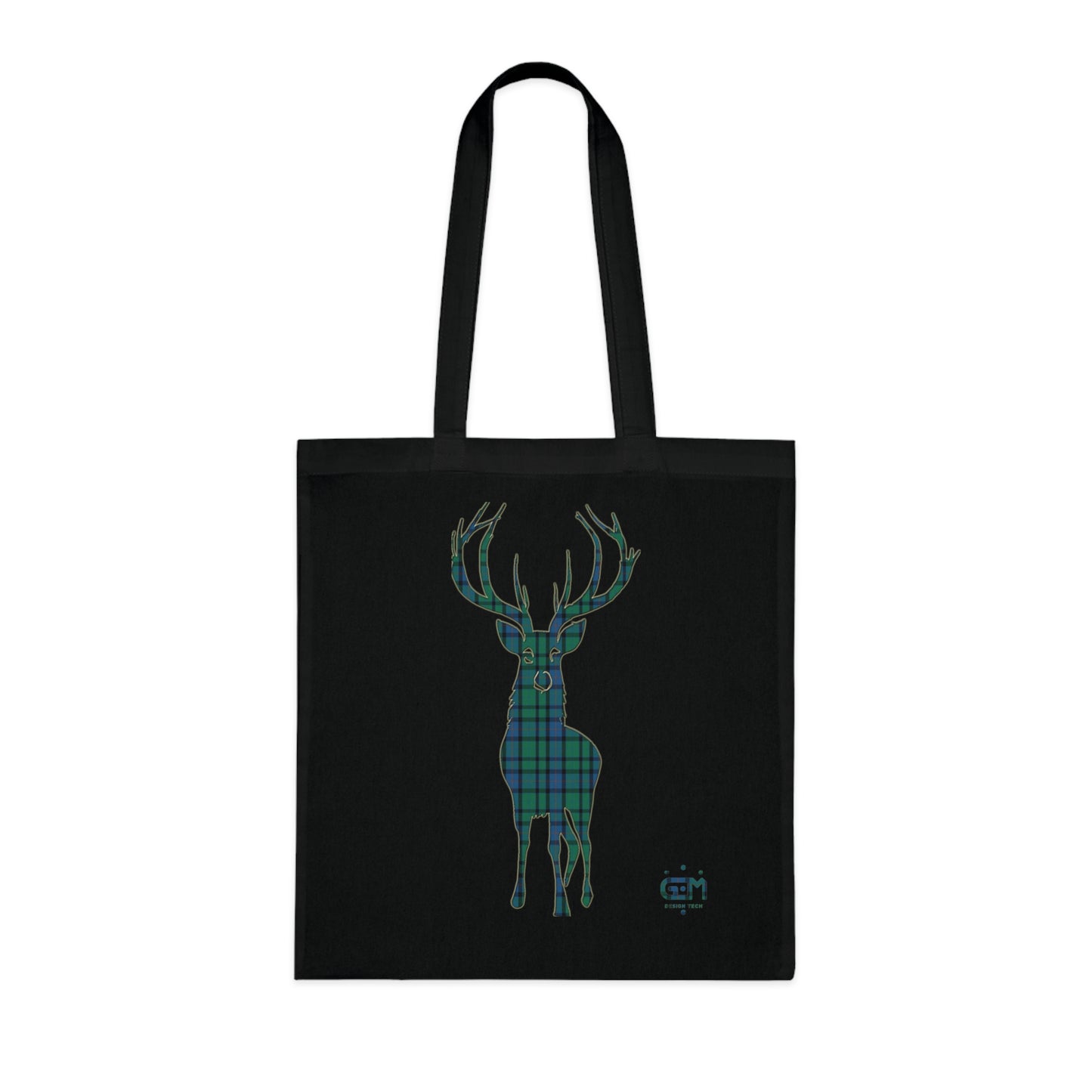 Sac fourre-tout en coton réversible en tartan écossais - Fleur d'Écosse Tartan