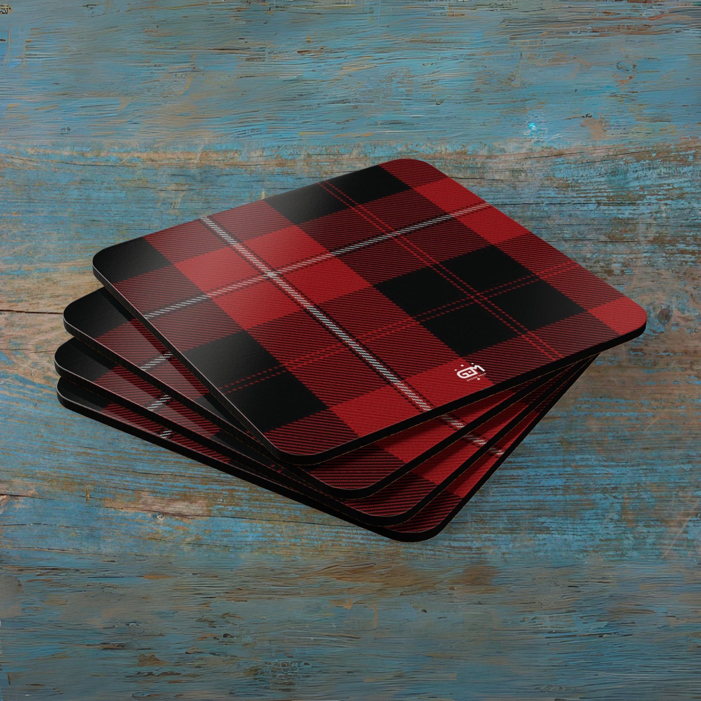 Scottish Tartan Cork Coaster Set (A-F)