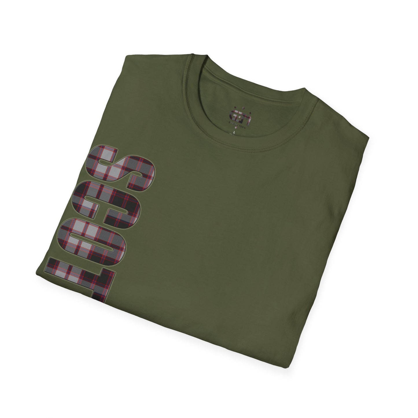 تي شيرت اسكتلندا بحروف MacPherson Tartan Softstyle، تي شيرت للجنسين، ألوان مختلفة