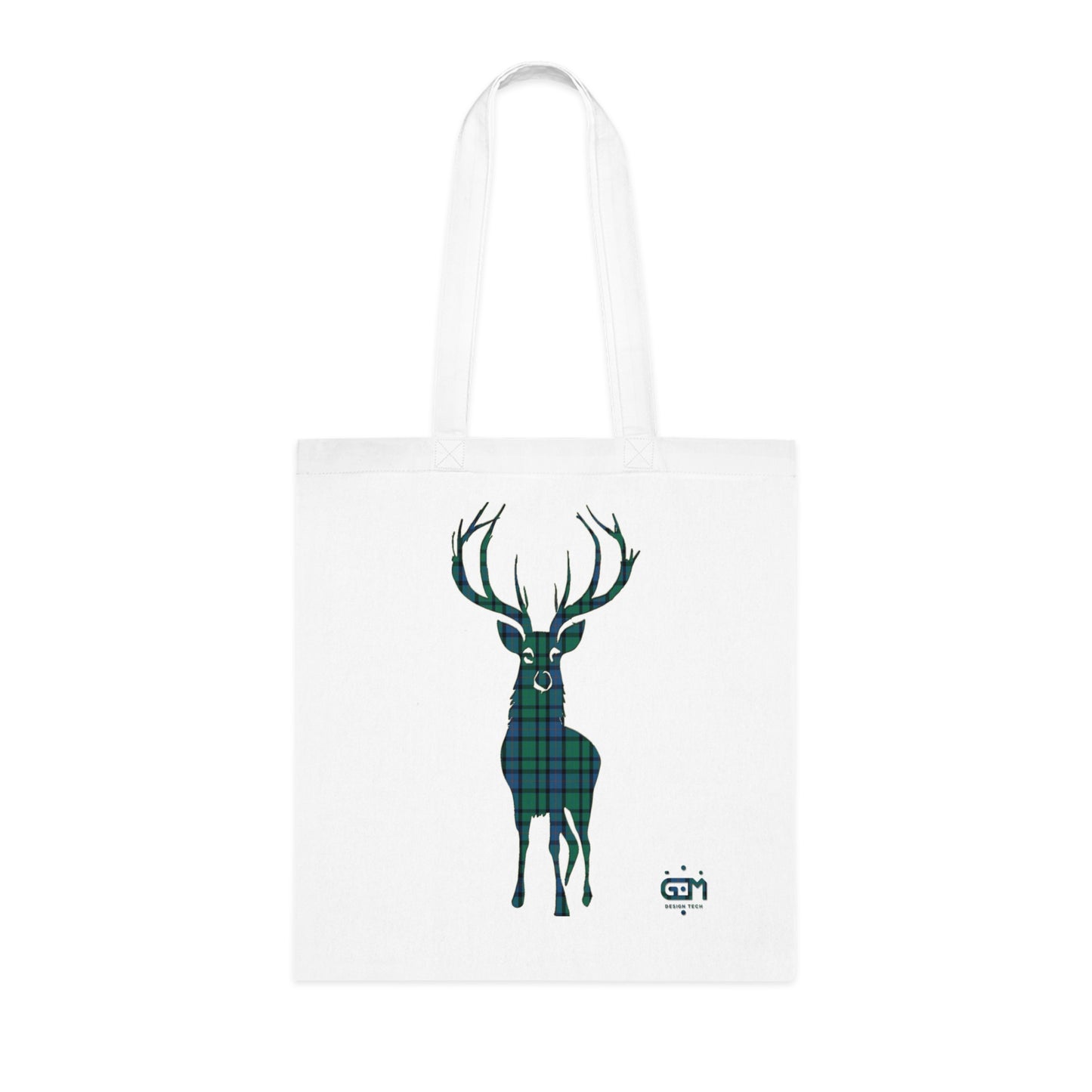 Sac fourre-tout en coton réversible en tartan écossais - Fleur d'Écosse Tartan